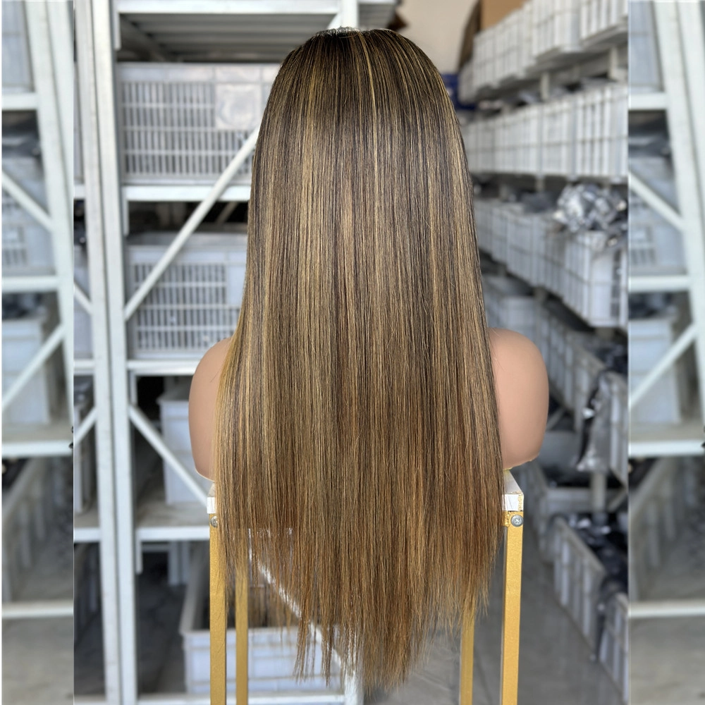 18inch Salon Wigs 5x5 Lace Closure Wig Straight Hair 180% Density